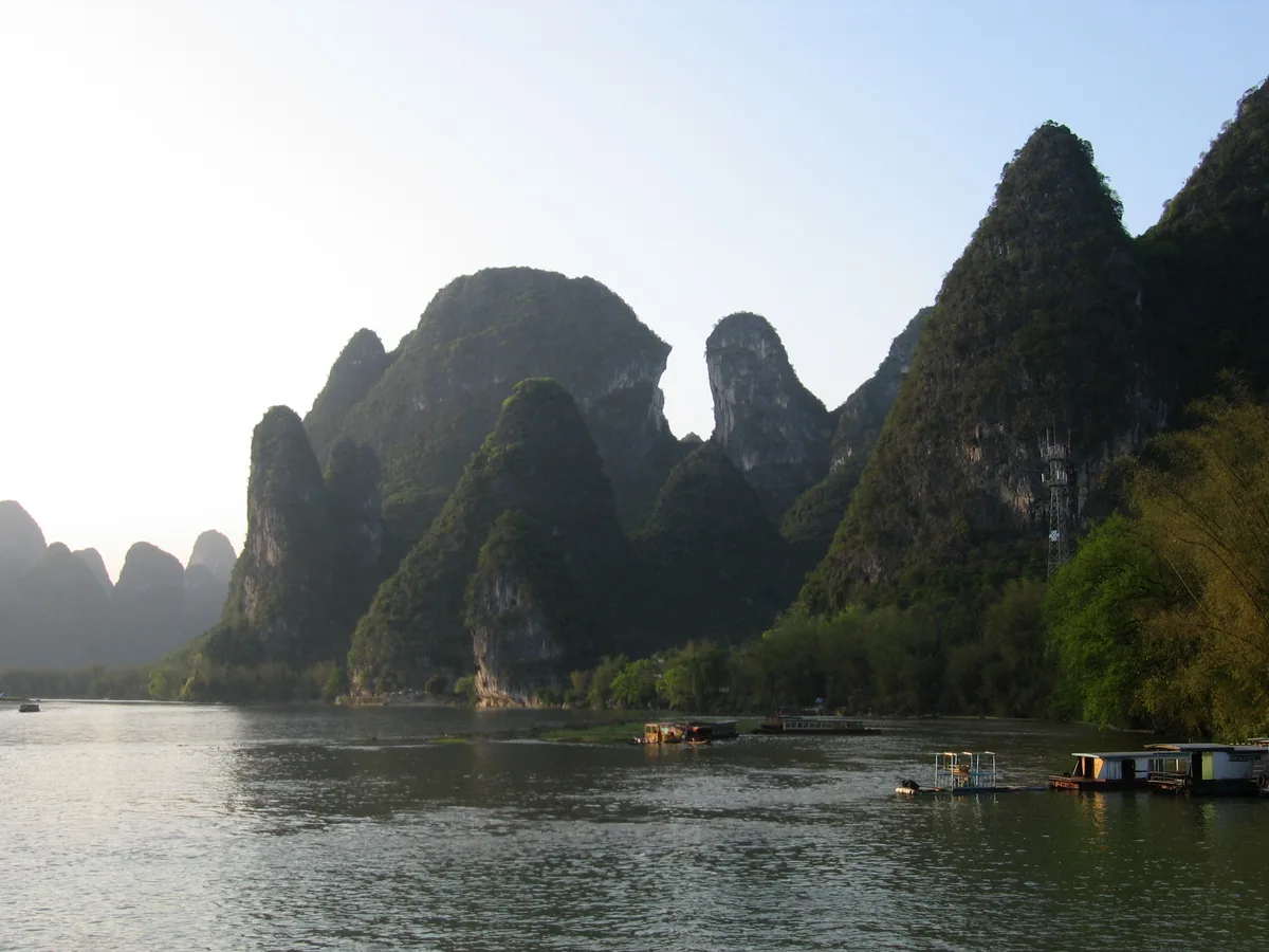 The Li River at the town of Xingping in the Yangshuo region
